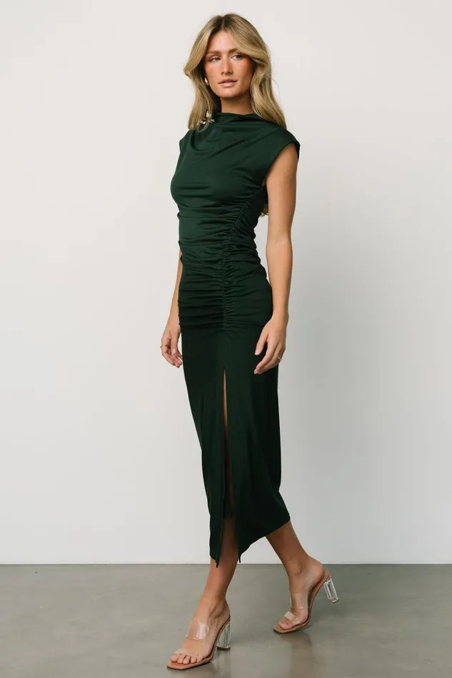 Sasha Ruched Maxi Dress Green Women Baltic Born Maxi Dresses Sasha Ruched Maxi Dress Green Women Baltic Born Maxi Dresses
