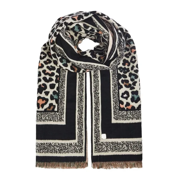 Scarves Women Moda In Pelle Leonniescarf Black Textile