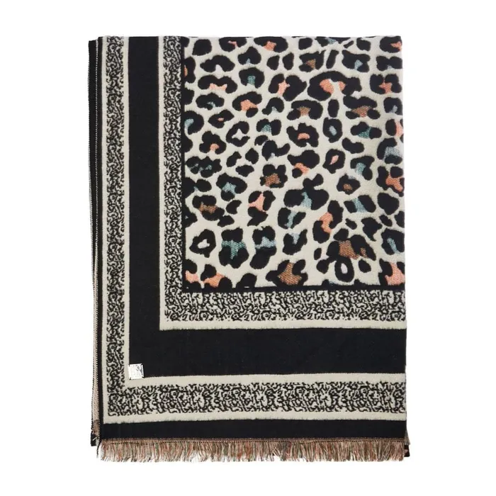 Scarves Women Moda In Pelle Leonniescarf Black Textile Scarves Women Moda In Pelle Leonniescarf Black Textile
