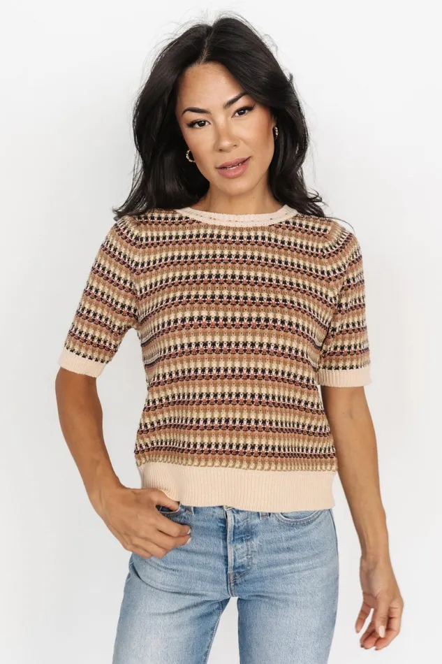 Scout Knit Sweater Top Multi Women Baltic Born Blouses Shirts