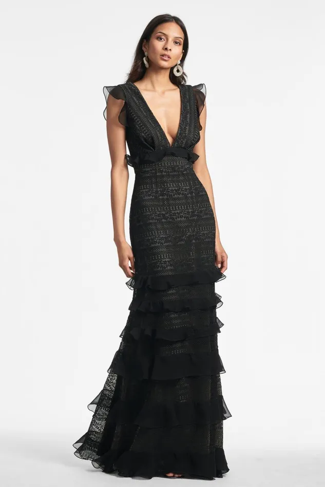 Serafina Gown 8211 Black Women Sachin and Babi Evening
