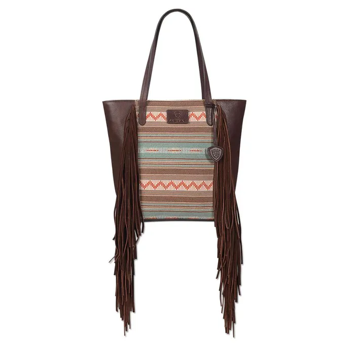 Serape Large Tote Bag Brown Women Ariat Bags and Wallets