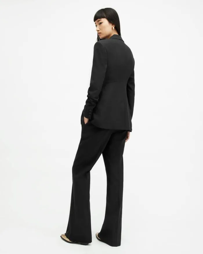 Sevenh HighRise Slim Flared Pants Black Women AllSaints Pants and Leggings