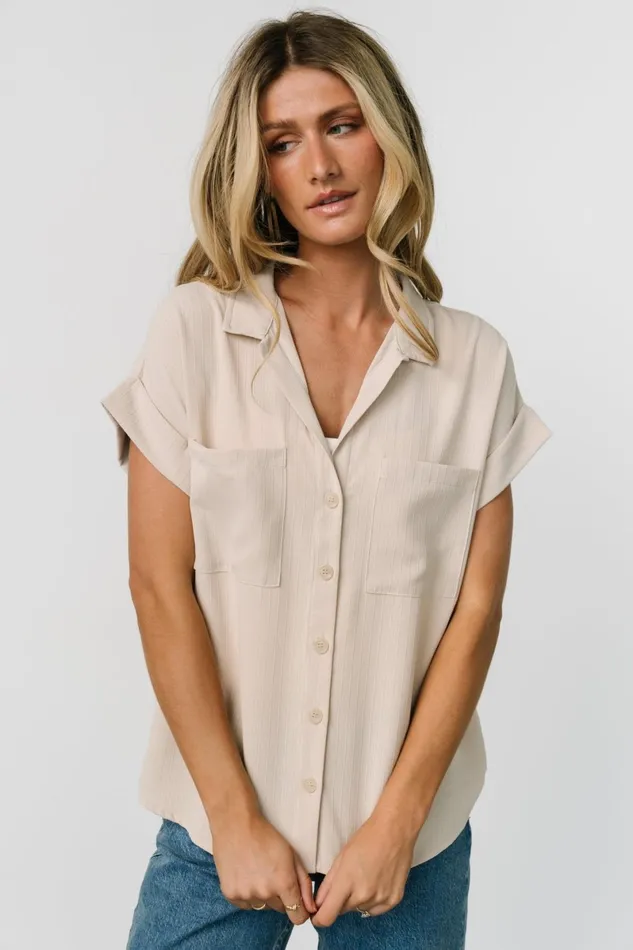 Shaylee Button Up Top Natural Women Baltic Born Blouses Shirts Shaylee Button Up Top Natural Women Baltic Born Blouses Shirts