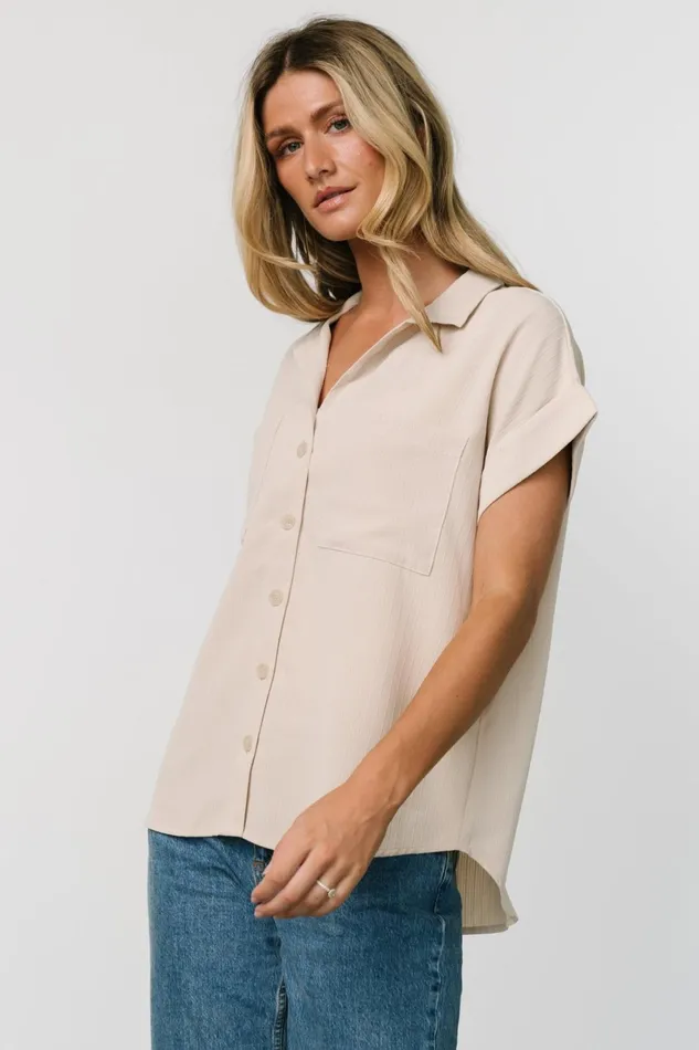 Shaylee Button Up Top Natural Women Baltic Born Blouses Shirts Shaylee Button Up Top Natural Women Baltic Born Blouses Shirts