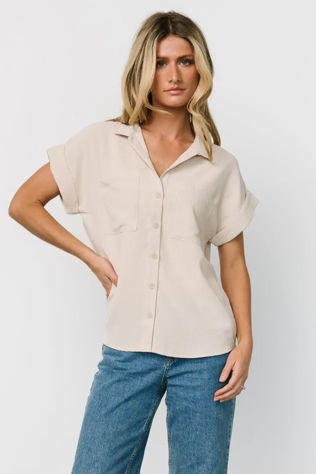 Shaylee Button Up Top Natural Women Baltic Born Blouses Shirts Shaylee Button Up Top Natural Women Baltic Born Blouses Shirts