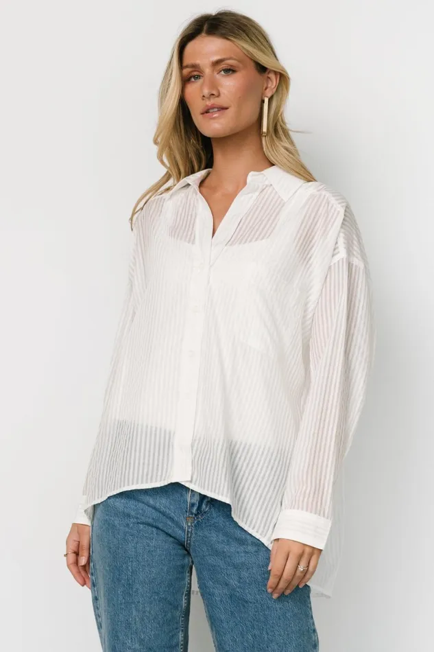 Sheldon Striped Oversized Top White Women Baltic Born Blouses Shirts Sheldon Striped Oversized Top White Women Baltic Born Blouses Shirts
