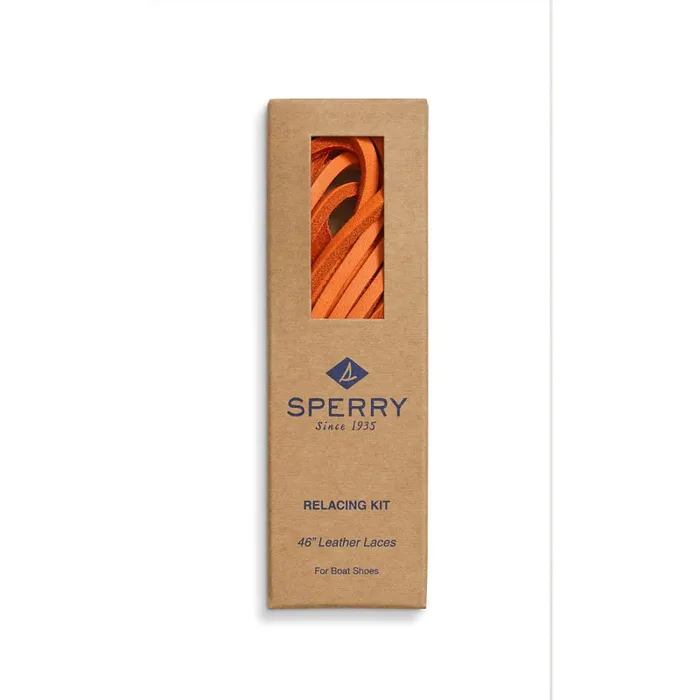 Shoe Care and Laces Women Sperry Lace Kit With Needle Orange Peel