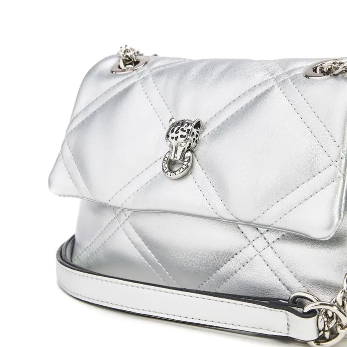 Shoulder Bags Women Moda In Pelle Ellie Bag Silver Porvair