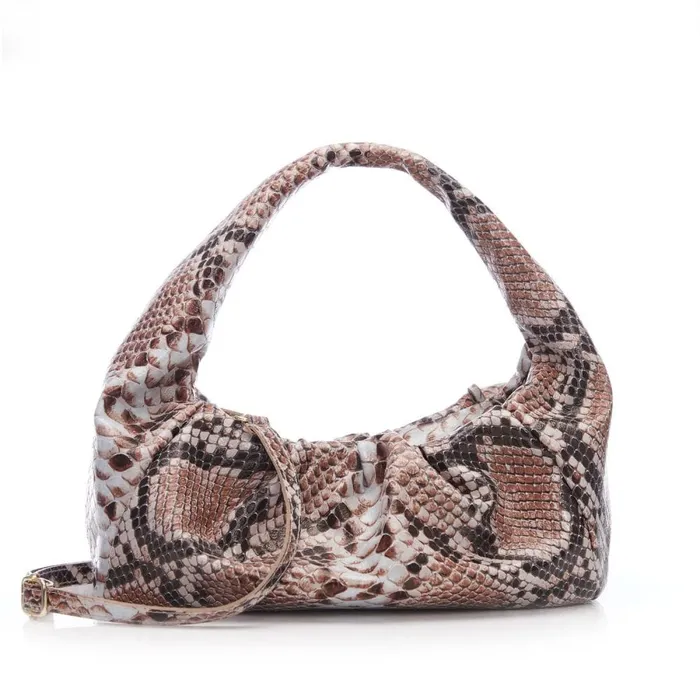 Shoulder Bags Women Moda In Pelle Sicilly Bag Natural Snake Snake Print Leather