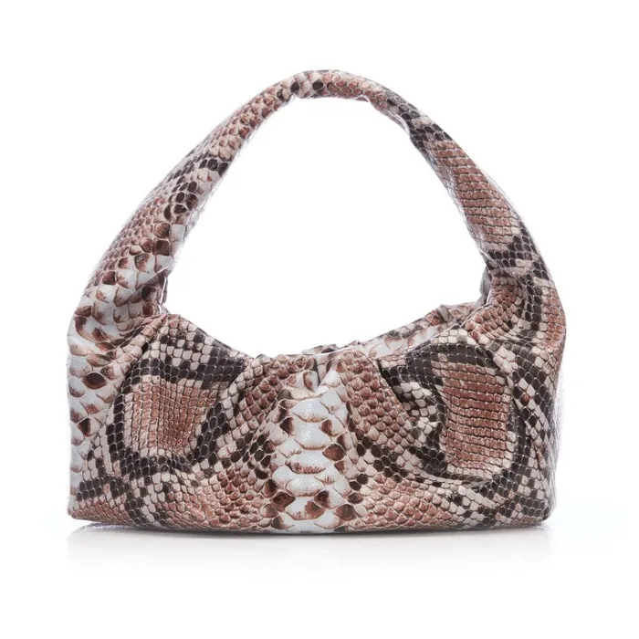 Shoulder Bags Women Moda In Pelle Sicilly Bag Natural Snake Snake Print Leather