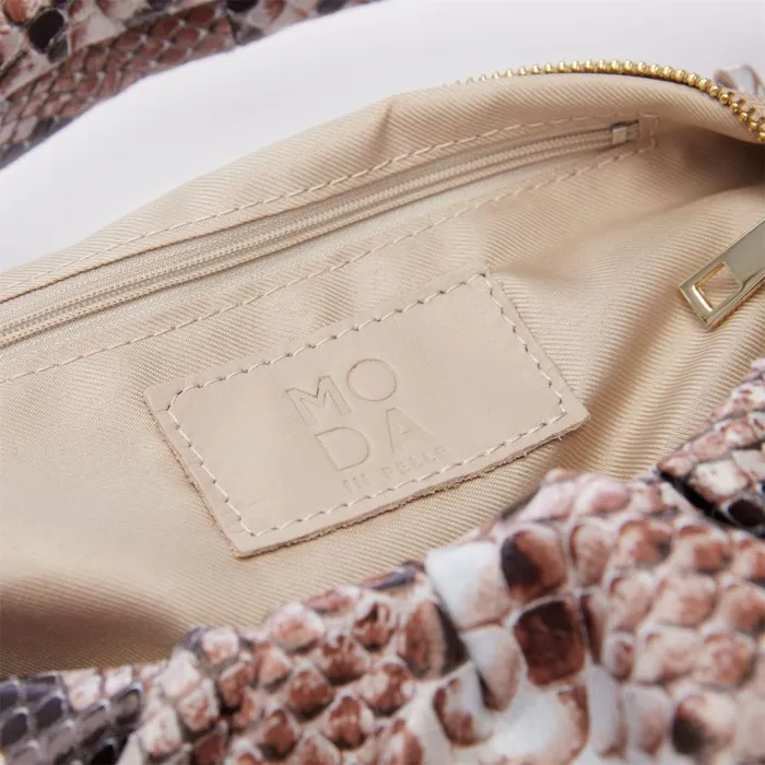 Shoulder Bags Women Moda In Pelle Sicilly Bag Natural Snake Snake Print Leather