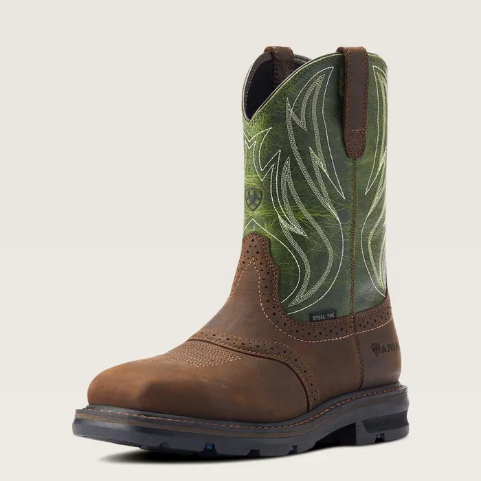 Sierra Shock Shield Steel Toe Work Boot Dark Brown Men Ariat Work Boots