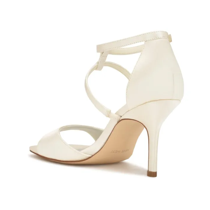 Sighs Heeled Sandals Silver Shimmer Women Nine West Mid Heels Sighs Heeled Sandals Silver Shimmer Women Nine West Mid Heels
