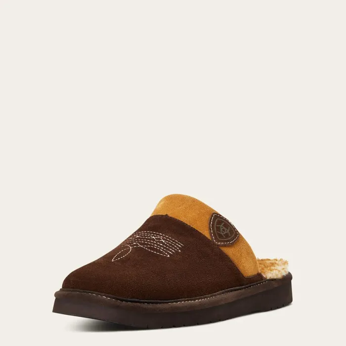 Silversmith Square Toe Slipper Chocolate Men Ariat Slippers