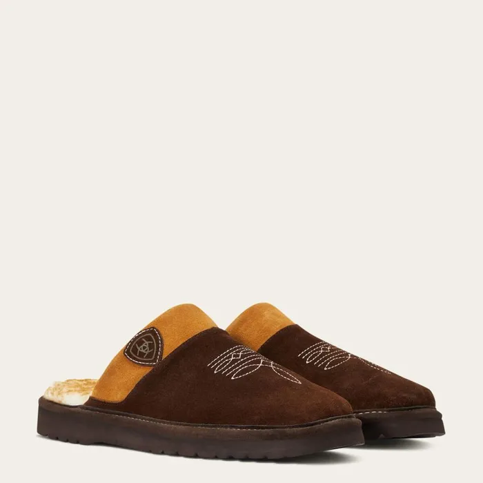 Silversmith Square Toe Slipper Chocolate Men Ariat Slippers Silversmith Square Toe Slipper Chocolate Men Ariat Slippers