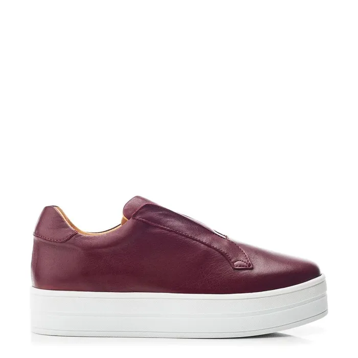 SlipOn Trainers Women Moda In Pelle Bsoleful BBath Burgundy Leather