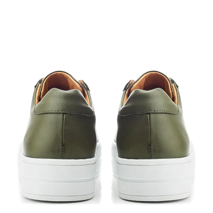 SlipOn Trainers Women Moda In Pelle Bsoleful BBath Khaki Leather