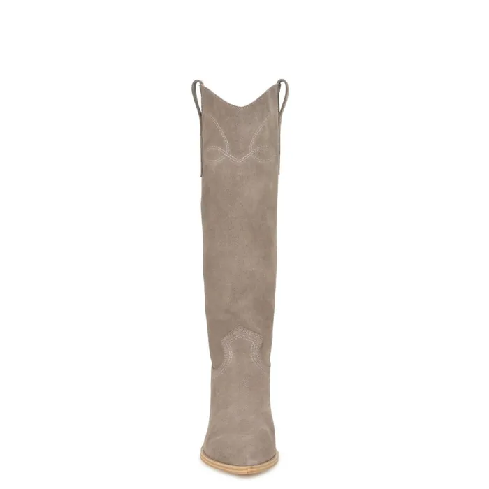 Smash Western Boots Taupe Suede Women Nine West Boots and Booties Smash Western Boots Taupe Suede Women Nine West Boots and Booties