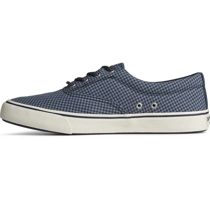 Sneakers Men Sperry SeaCycled Striper II CVO Gingham Sneaker Blue Sneakers Men Sperry SeaCycled Striper II CVO Gingham Sneaker Blue
