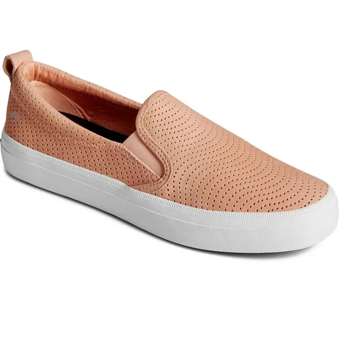 Sneakers Women Sperry Crest Twin Gore Leather Wave Perforated Sneaker Peach Sneakers Women Sperry Crest Twin Gore Leather Wave Perforated Sneaker Peach