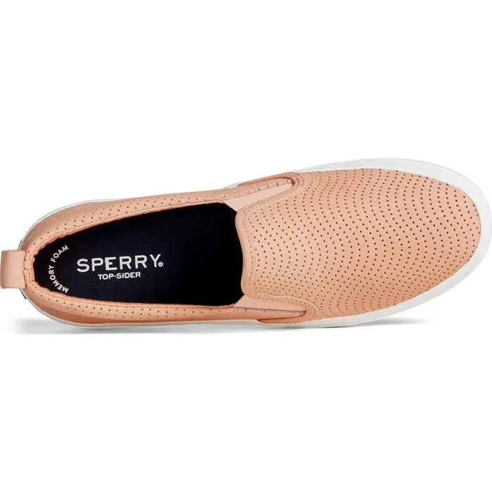 Sneakers Women Sperry Crest Twin Gore Leather Wave Perforated Sneaker Peach Sneakers Women Sperry Crest Twin Gore Leather Wave Perforated Sneaker Peach