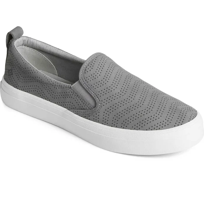 Sneakers Women Sperry Crest Twin Gore Perforated Leather Slip On Sneaker Grey Sneakers Women Sperry Crest Twin Gore Perforated Leather Slip On Sneaker Grey