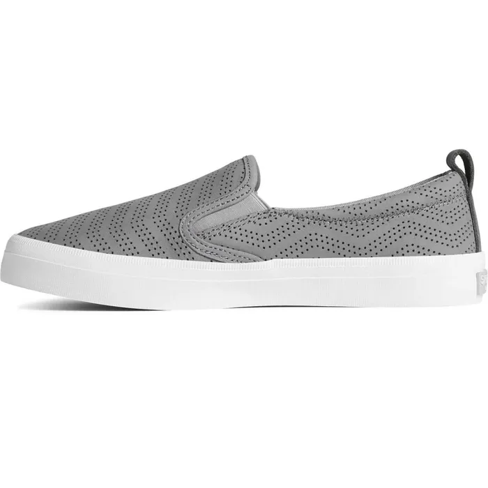 Sneakers Women Sperry Crest Twin Gore Perforated Leather Slip On Sneaker Grey Sneakers Women Sperry Crest Twin Gore Perforated Leather Slip On Sneaker Grey