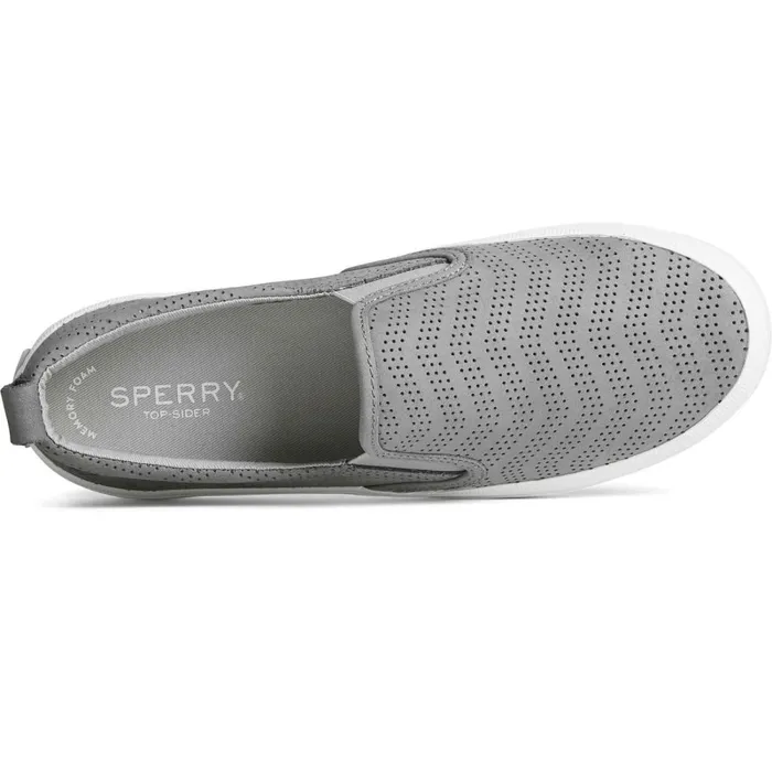 Sneakers Women Sperry Crest Twin Gore Perforated Leather Slip On Sneaker Grey Sneakers Women Sperry Crest Twin Gore Perforated Leather Slip On Sneaker Grey