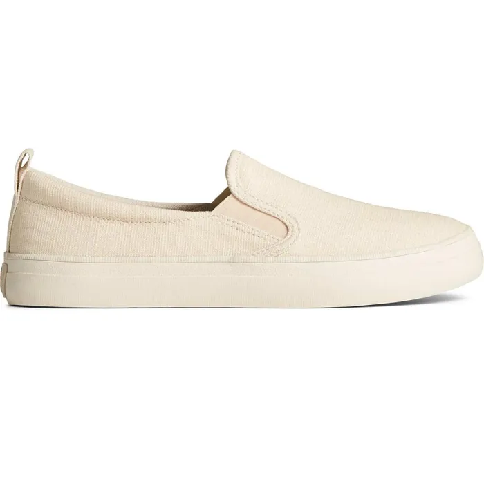Sneakers Women Sperry Crest Twin Gore Shimmer Slip On Sneaker Off White
