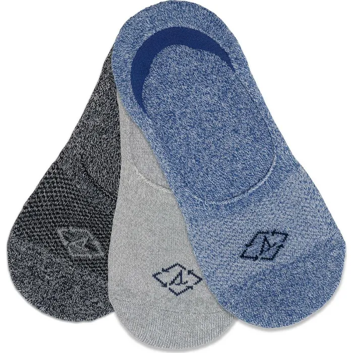 Socks and Liners Women Sperry Sustainable Cushioned Performance 3Pack Liner Blue Marled
