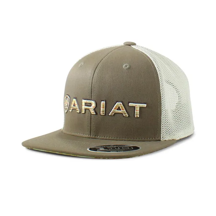 Southwest Embroidered Logo Cap Green Men Ariat Hats and Caps