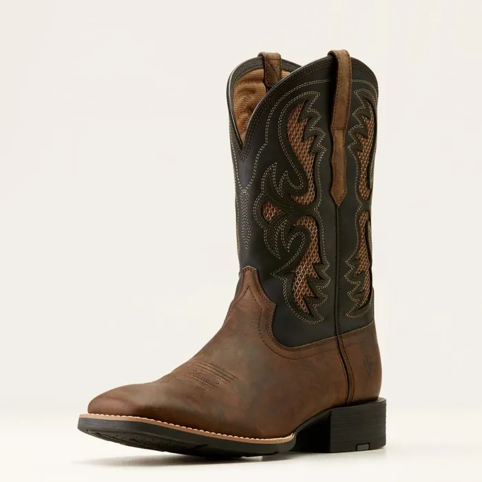 Sport Fresco VentTEK Western Boot Herd Brown Men Ariat Western Boots