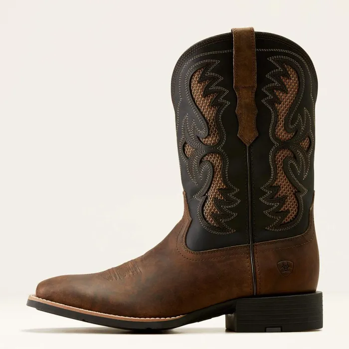 Sport Fresco VentTEK Western Boot Herd Brown Men Ariat Western Boots Sport Fresco VentTEK Western Boot Herd Brown Men Ariat Western Boots