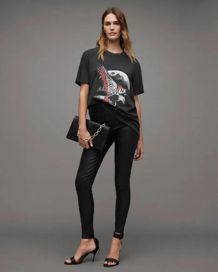 Stardust Oversized Boyfriend TShirt Washed Black Women AllSaints Tops and Shirts Stardust Oversized Boyfriend TShirt Washed Black Women AllSaints Tops and Shirts