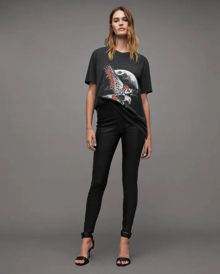 Stardust Oversized Boyfriend TShirt Washed Black Women AllSaints Tops and Shirts Stardust Oversized Boyfriend TShirt Washed Black Women AllSaints Tops and Shirts