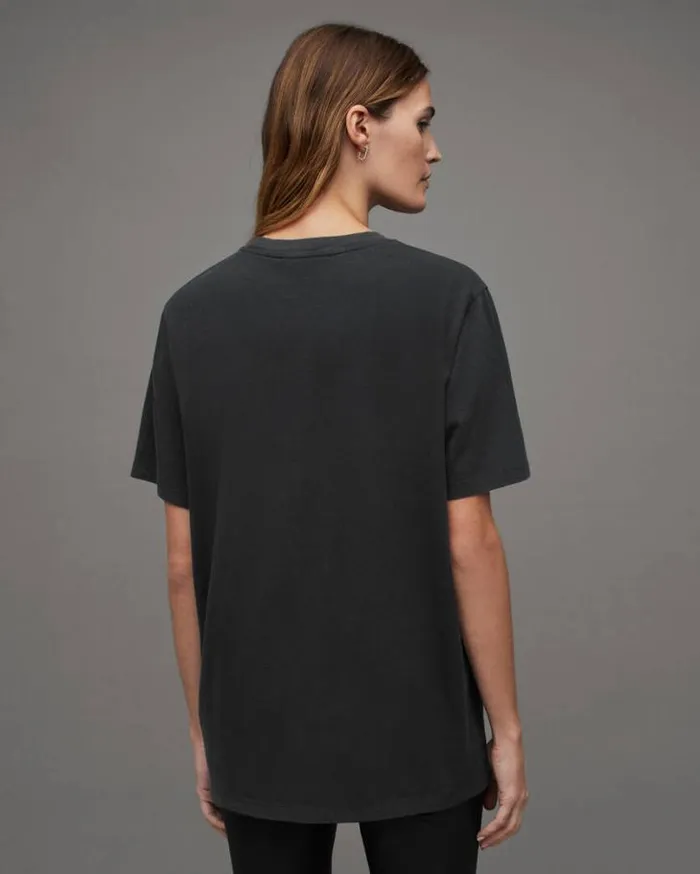 Stardust Oversized Boyfriend TShirt Washed Black Women AllSaints Tops and Shirts Stardust Oversized Boyfriend TShirt Washed Black Women AllSaints Tops and Shirts