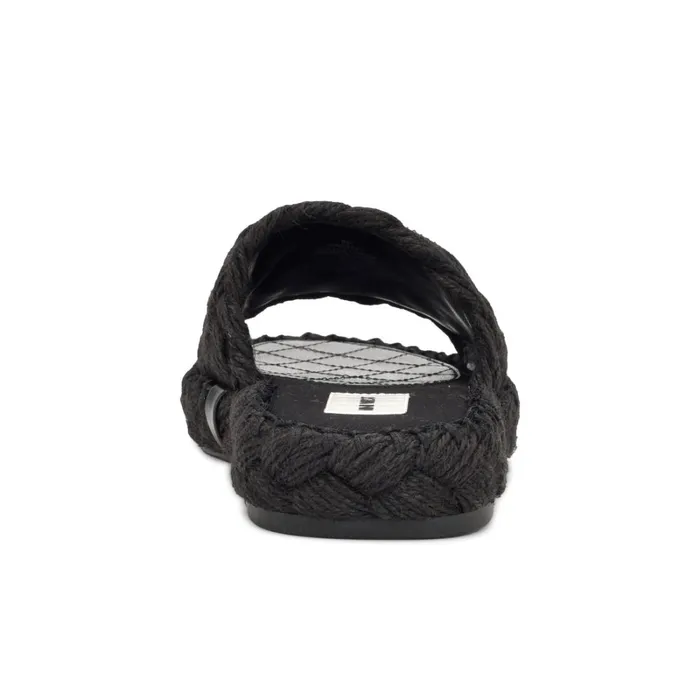 Stef Woven Slide Sandals Black Women Nine West Low Heel Stef Woven Slide Sandals Black Women Nine West Low Heel