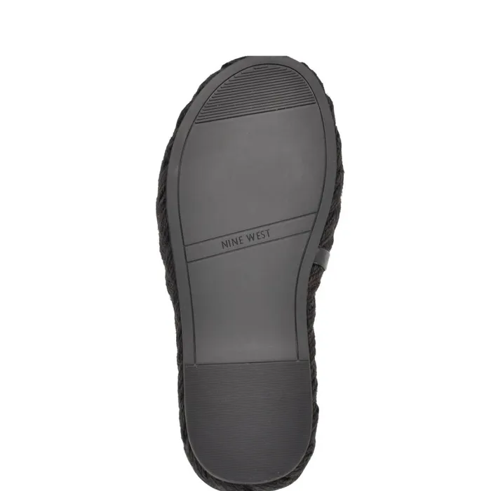 Stef Woven Slide Sandals Black Women Nine West Low Heel Stef Woven Slide Sandals Black Women Nine West Low Heel