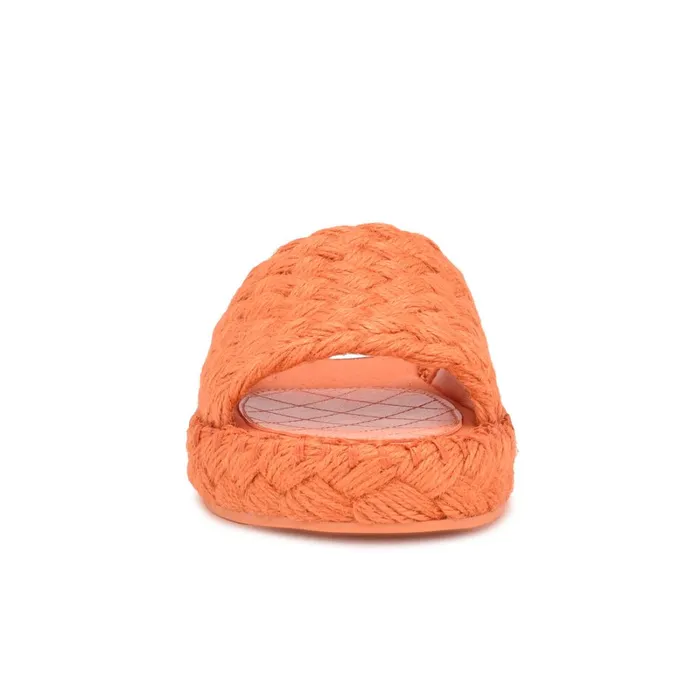 Stef Woven Slide Sandals Orange Women Nine West Sandals Stef Woven Slide Sandals Orange Women Nine West Sandals