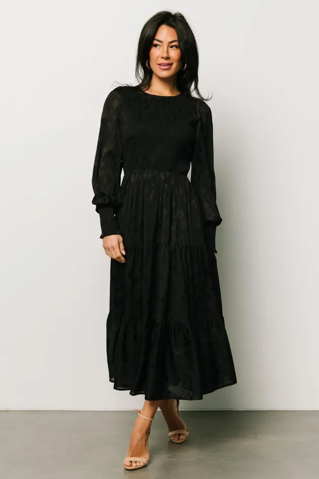 Stockholm Smocked Dress Black Women Baltic Born Midi Dresses