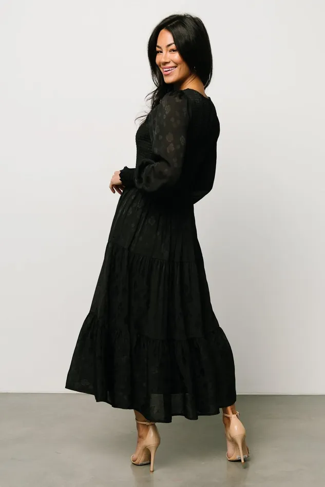 Stockholm Smocked Dress Black Women Baltic Born Midi Dresses Stockholm Smocked Dress Black Women Baltic Born Midi Dresses