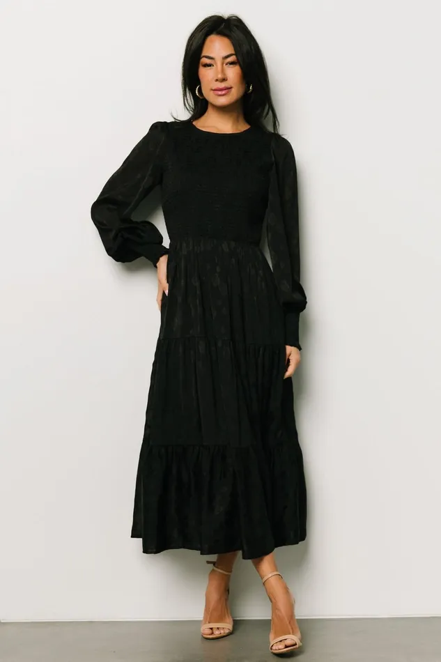 Stockholm Smocked Dress Black Women Baltic Born Midi Dresses Stockholm Smocked Dress Black Women Baltic Born Midi Dresses