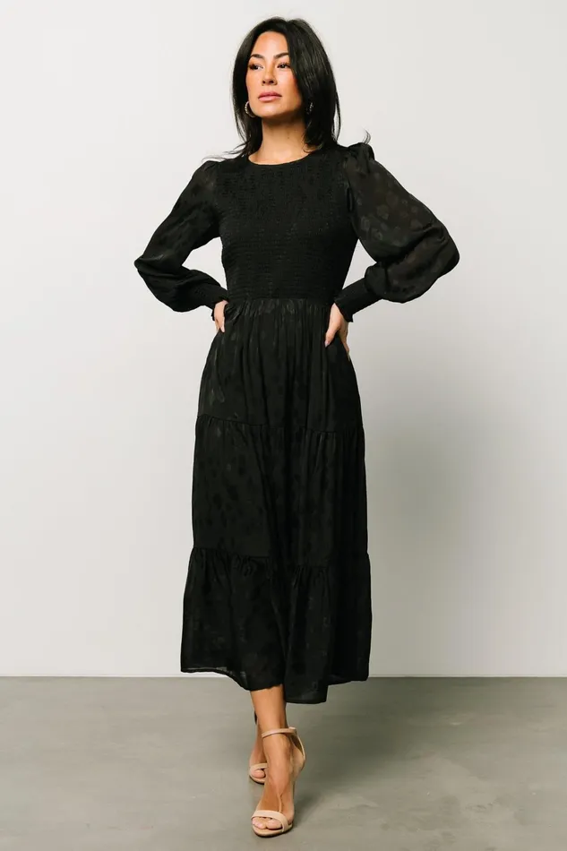 Stockholm Smocked Dress Black Women Baltic Born Midi Dresses Stockholm Smocked Dress Black Women Baltic Born Midi Dresses