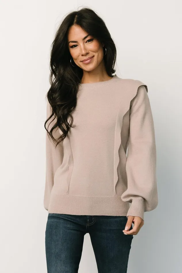 Stowe Sweater Latte Women Baltic Born Sweaters