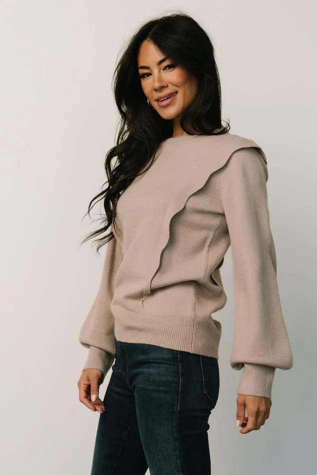 Stowe Sweater Latte Women Baltic Born Sweaters Stowe Sweater Latte Women Baltic Born Sweaters