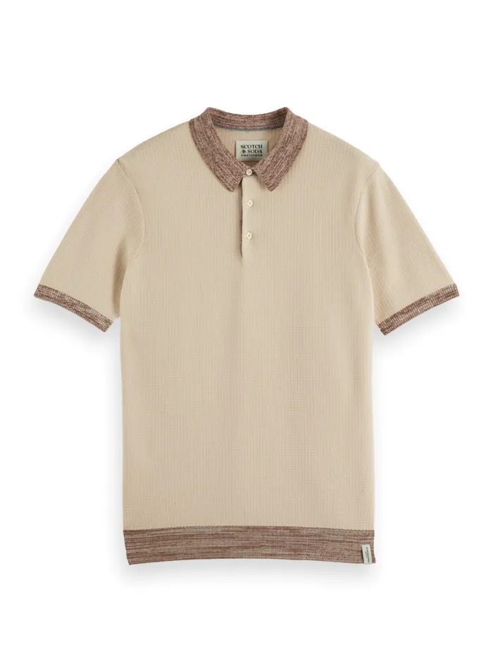 Structure Knitted Polo Multi Stripe Men Scotch and Soda TShirts and Polo Shirts Structure Knitted Polo Multi Stripe Men Scotch and Soda TShirts and Polo Shirts