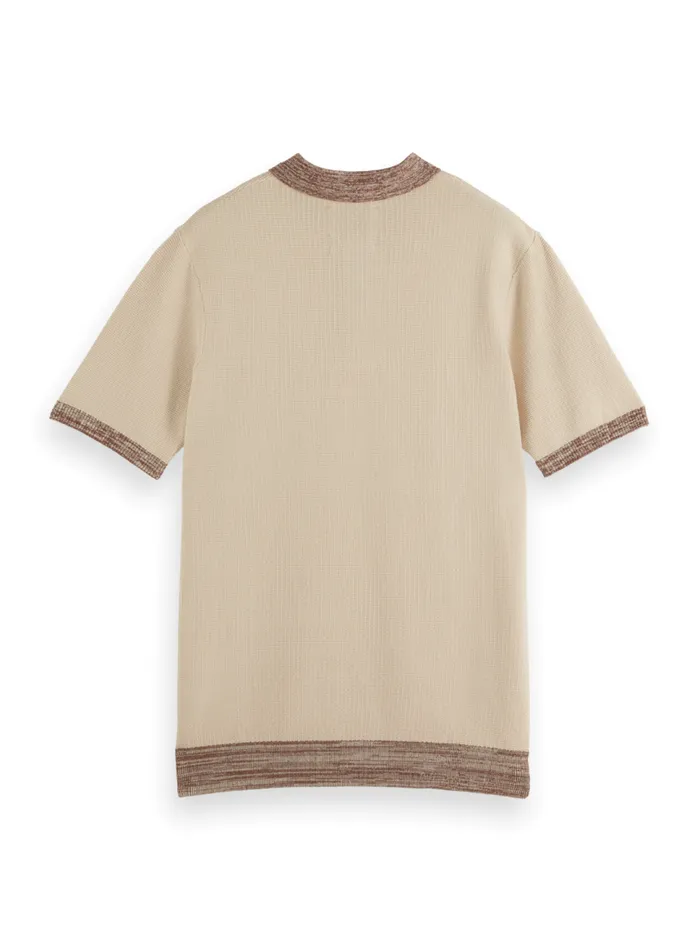 Structure Knitted Polo Multi Stripe Men Scotch and Soda TShirts and Polo Shirts Structure Knitted Polo Multi Stripe Men Scotch and Soda TShirts and Polo Shirts