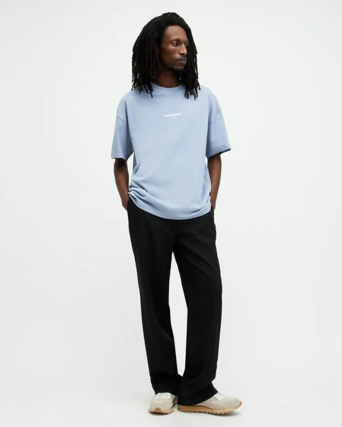 Subverse Logo Oversized TShirt Violet Blue Men AllSaints TShirts