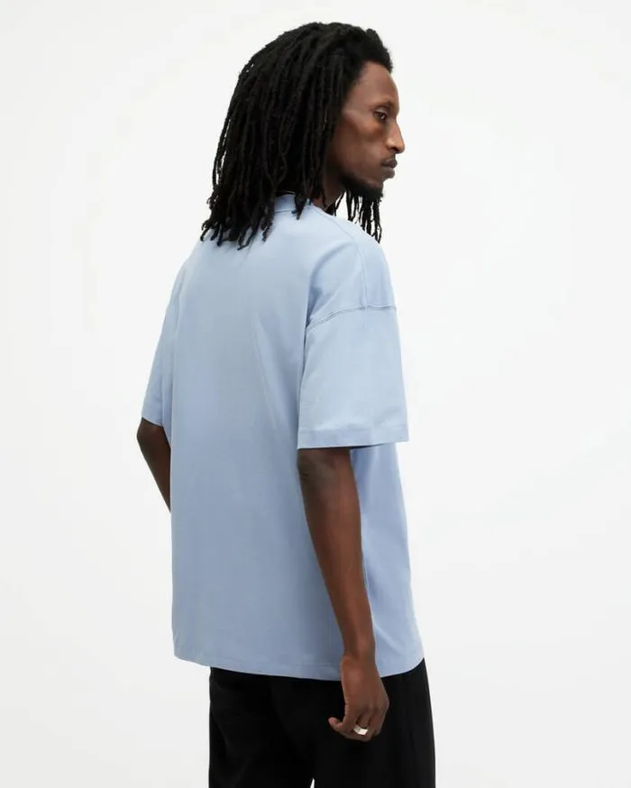 Subverse Logo Oversized TShirt Violet Blue Men AllSaints TShirts
